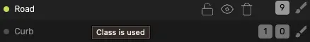 Icons for object functionalities are shown on mouse hover