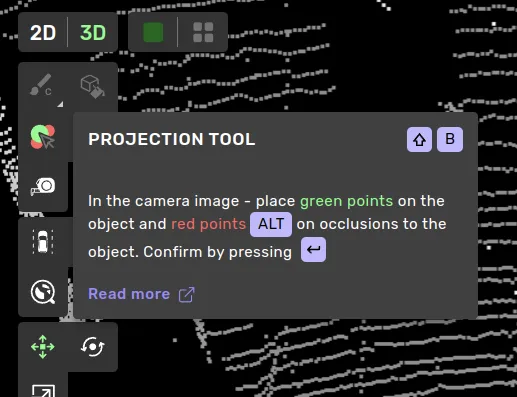 The projection classification tool