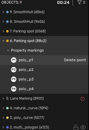 The property markings section