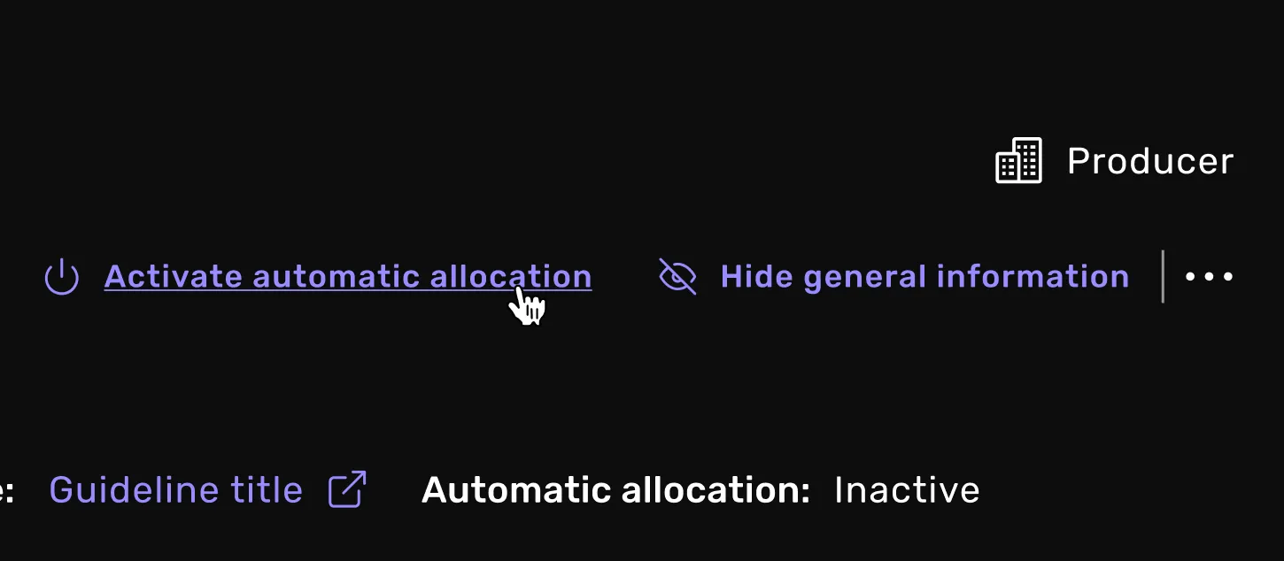 Activating automatic task allocation
