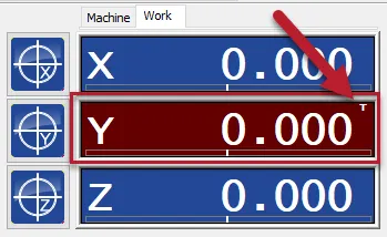Selected axis for jogging with MPG