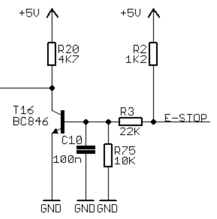 The input circuit for E-STOP The input circuit for E-STOP