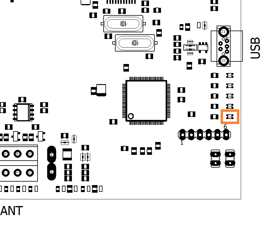 Location of PWR on the controller
