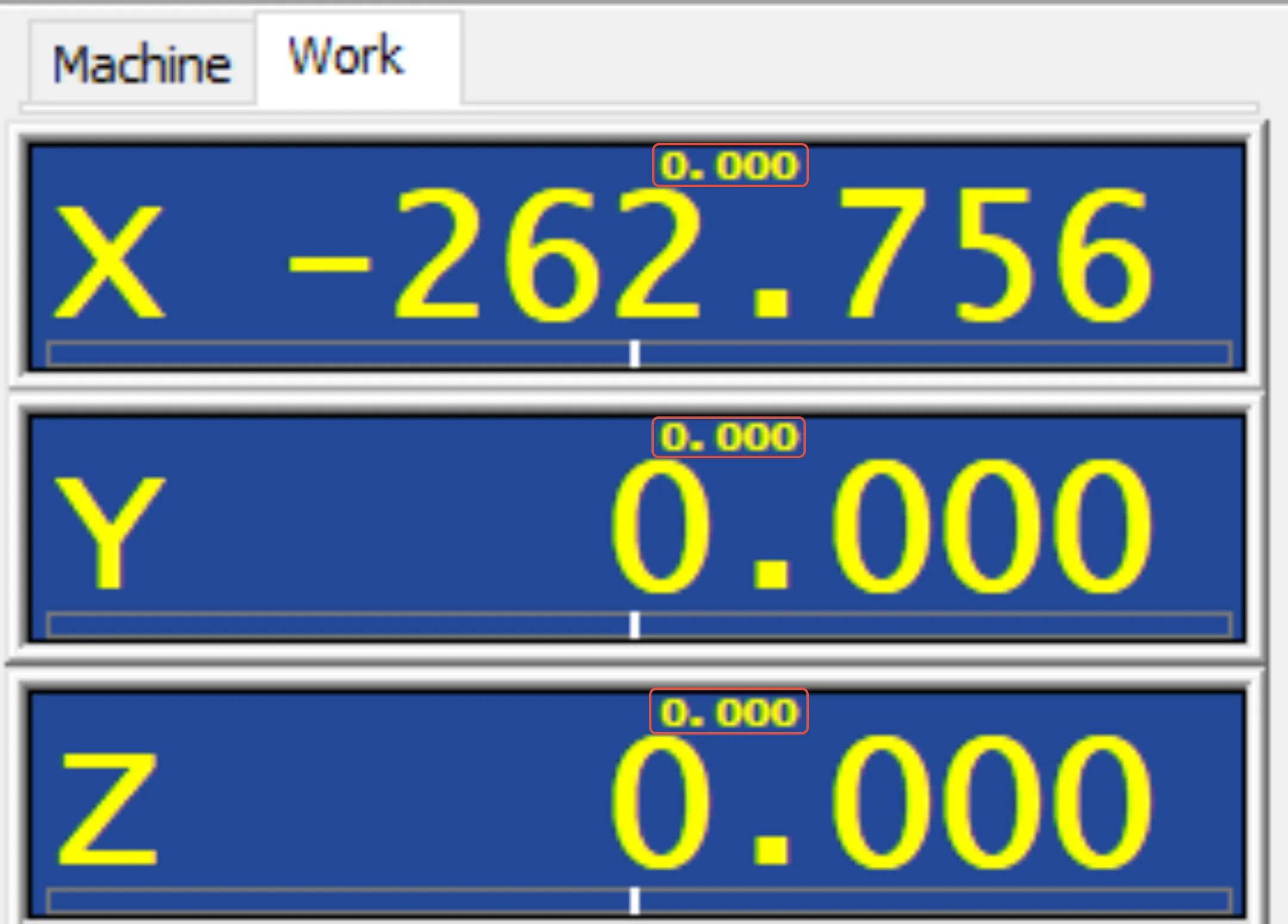 Compensation visible in DRO Compensation visible in DRO