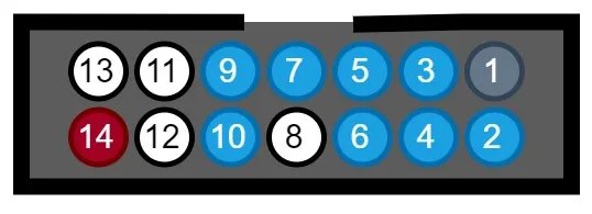 Status indicator connector pin numbers