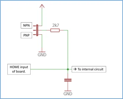 Input circuit of HOME input. Input circuit of HOME input.