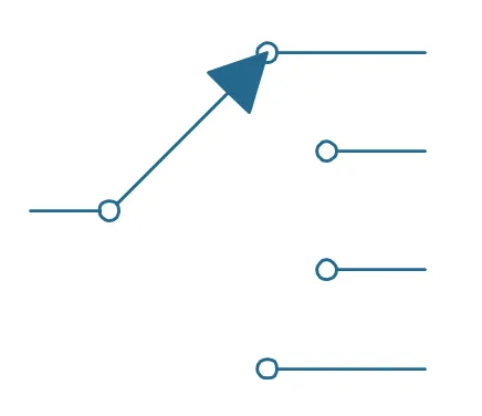 Rotary switch schematic (4 positions)