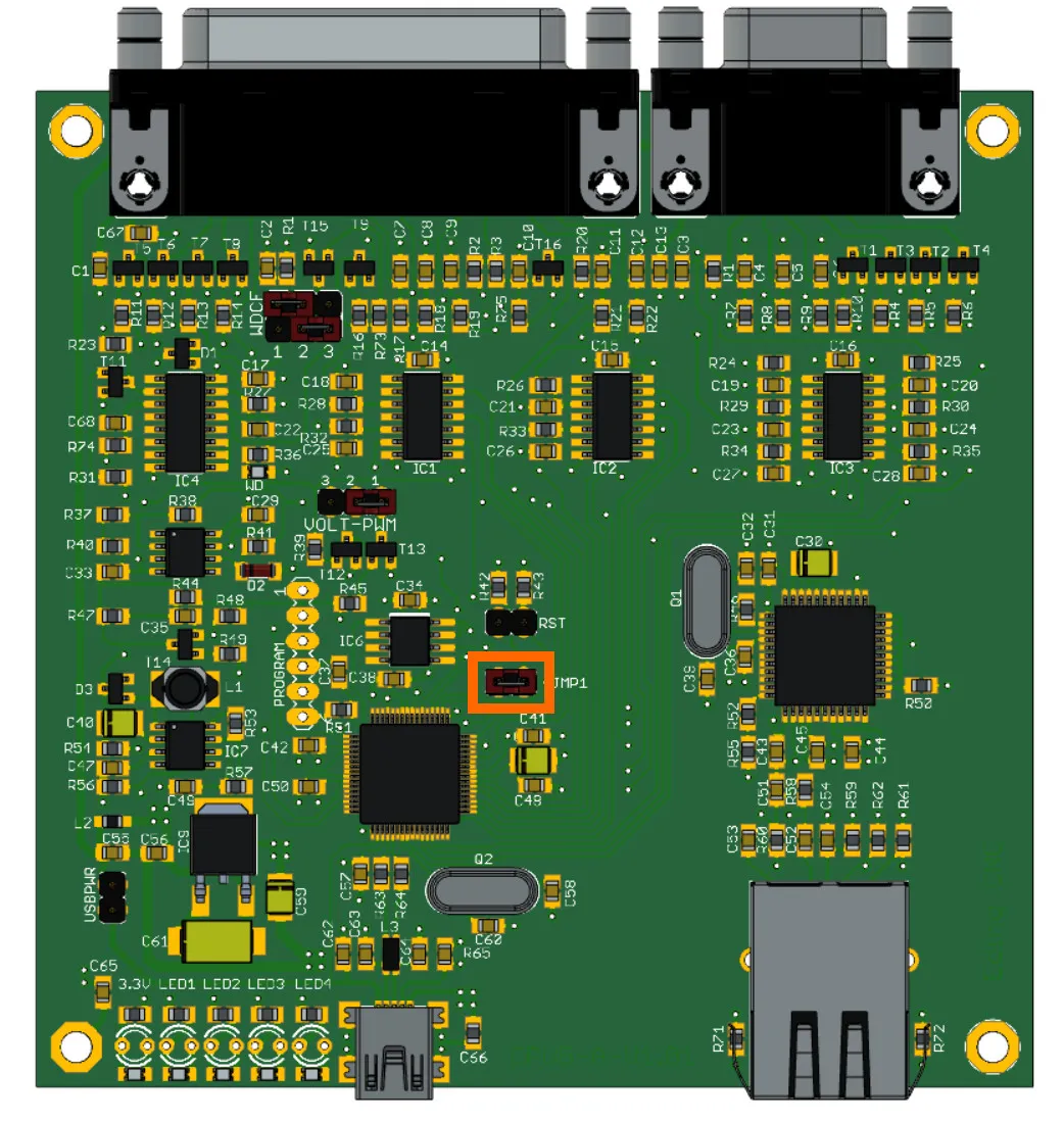 JMP1 Jumper (marked in orange)