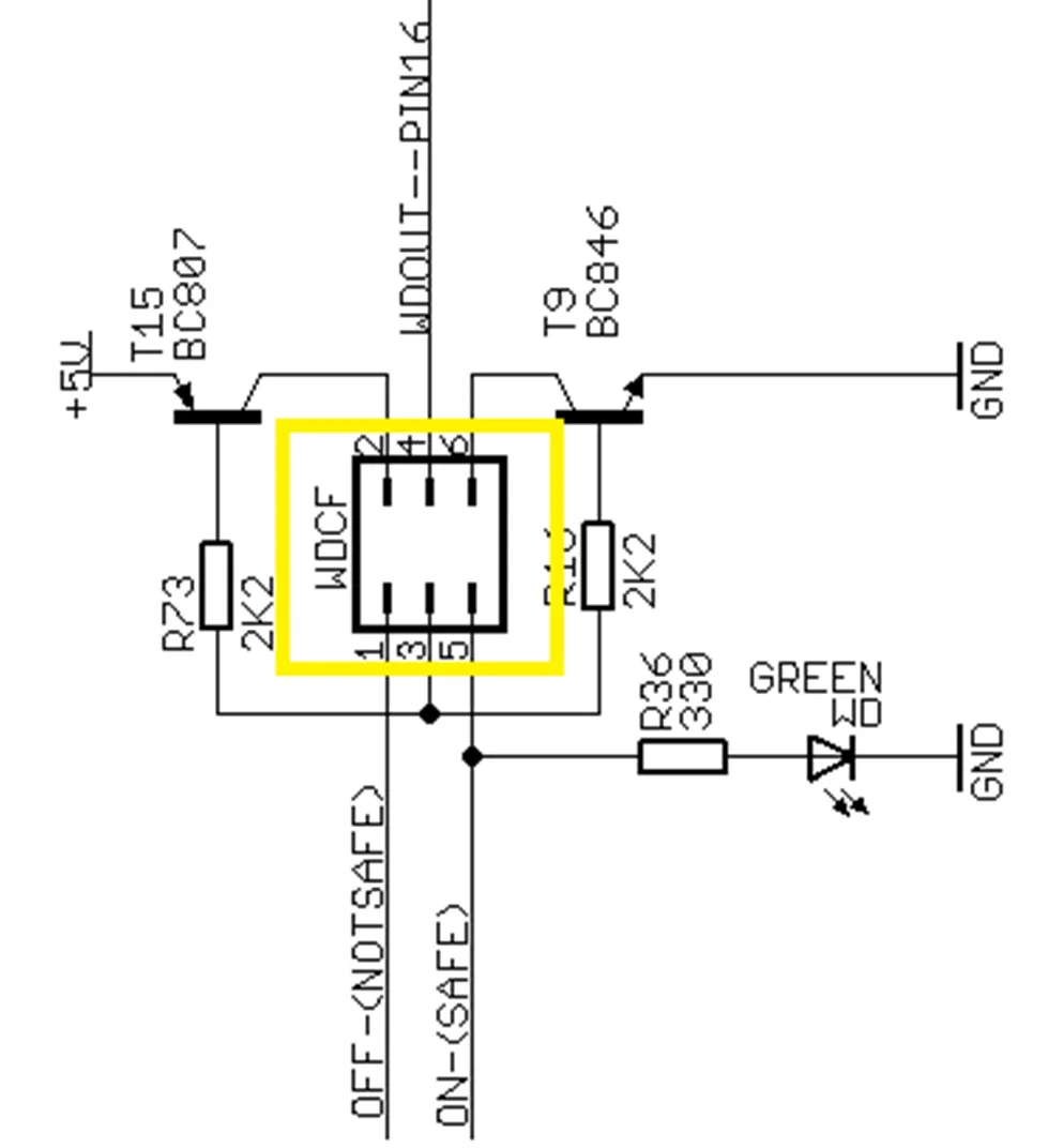 Schematic including WDCF Jumpers