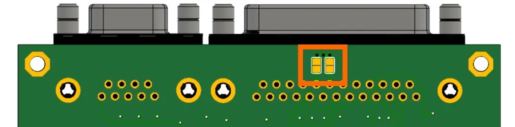 +5V Solder Jumpers (marked in orange)