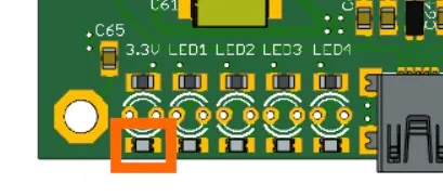 3.3V LED (marked in orange)