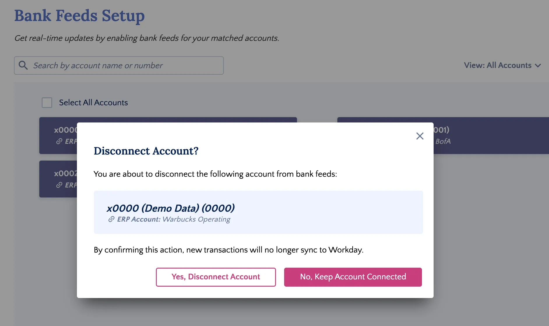 Disconnect Account Disconnect Account