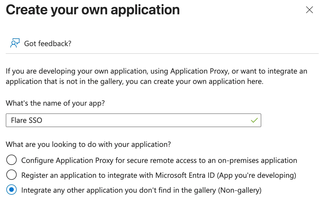 Entra ID Create Application Drawer Entra ID Create Application Drawer