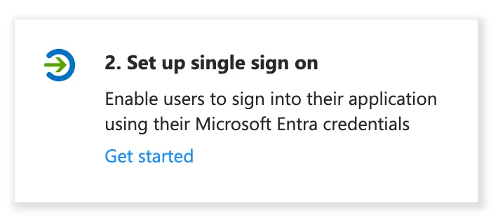 Single sign on Quickstart Single sign on Quickstart