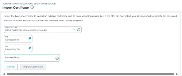 Importing a Client certificate