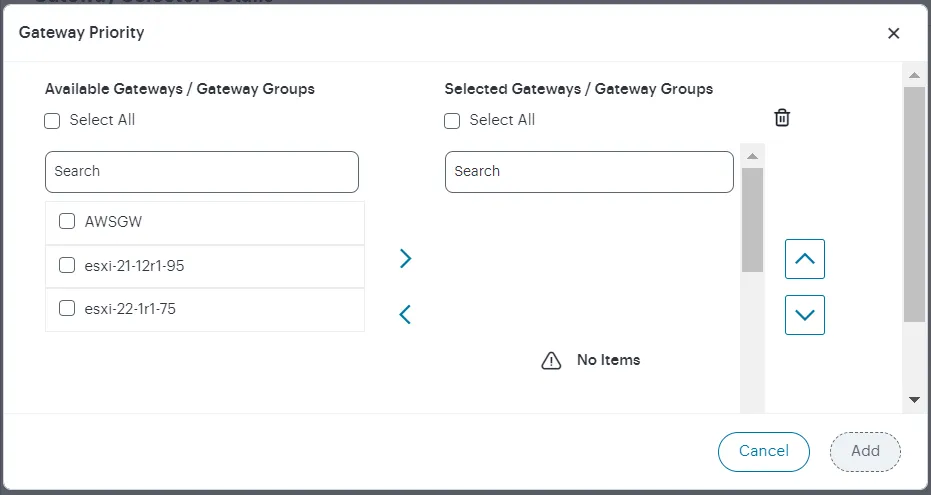 Set Gateway priority
