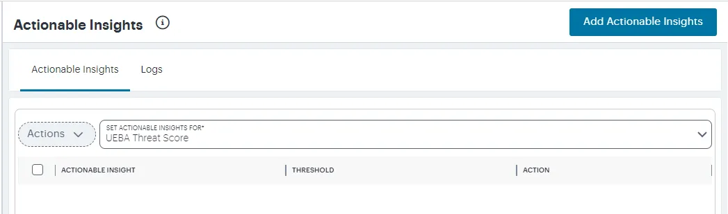 Viewing Actionable Insights