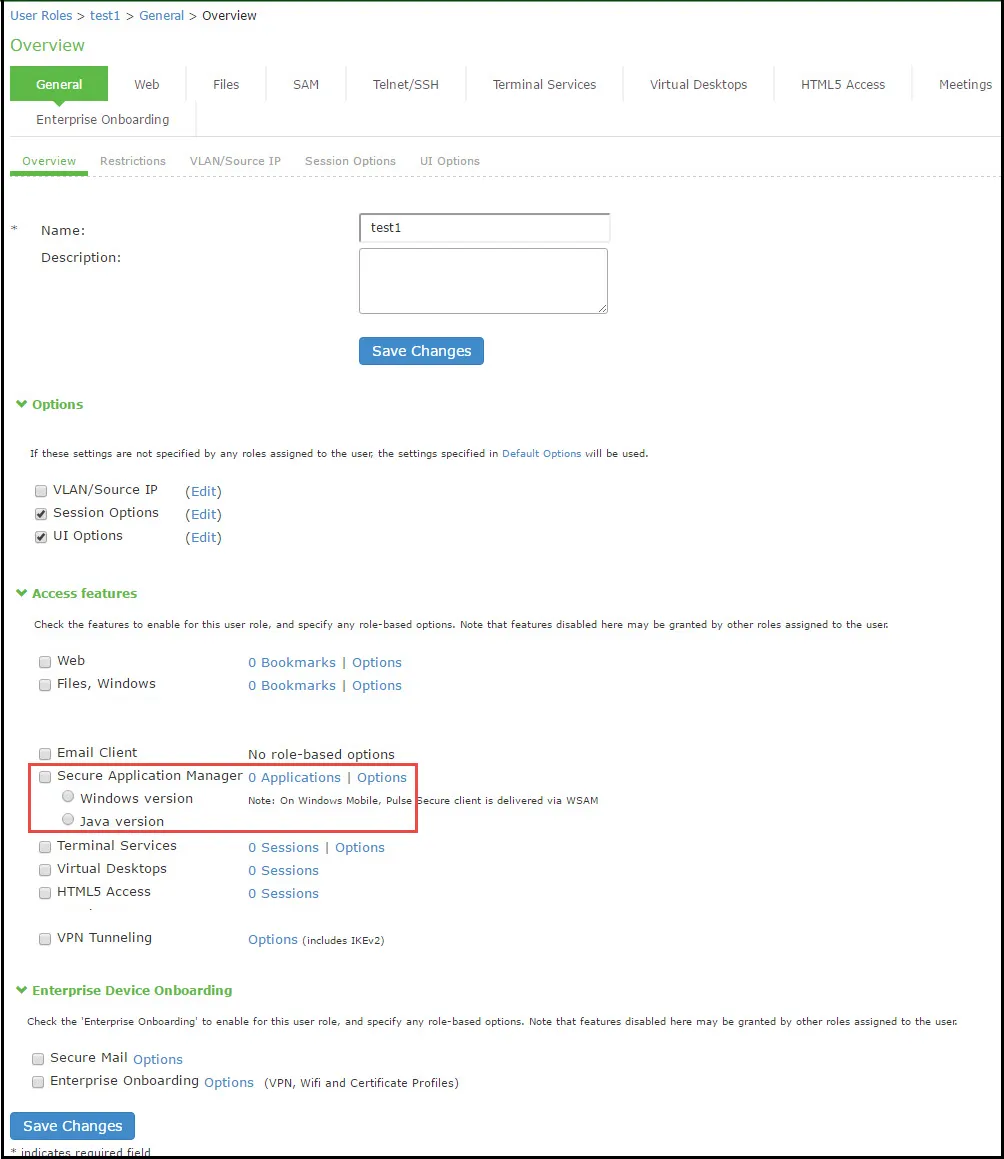 Configuring PSAM