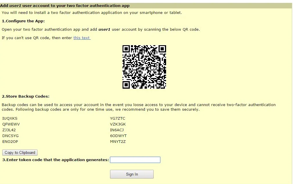 First Time Registration to a TOTP Server