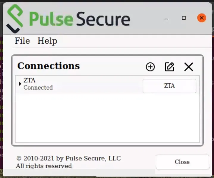nZTA Linux ZTA Connected