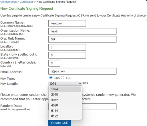 3072-bit Key Length for Device Certificates