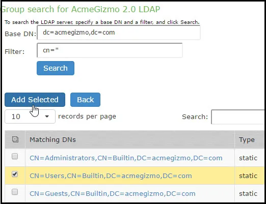 Adding LDAP Groups Adding LDAP Groups