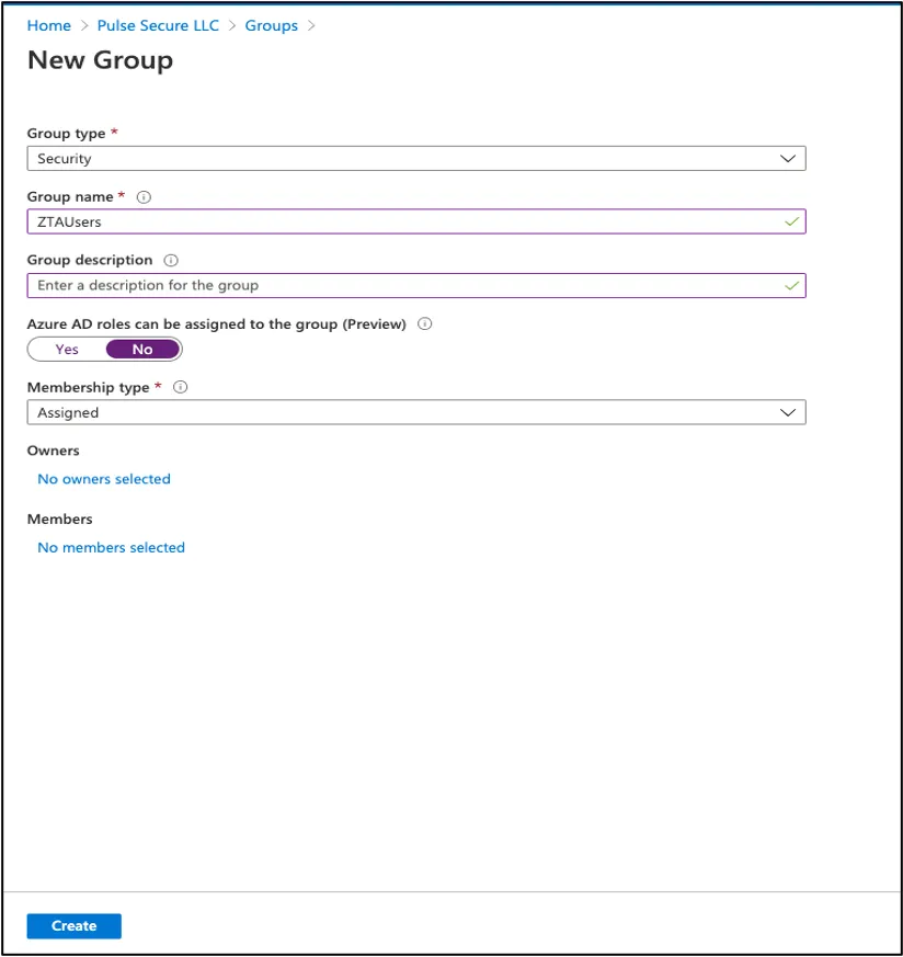 Adding a new security group