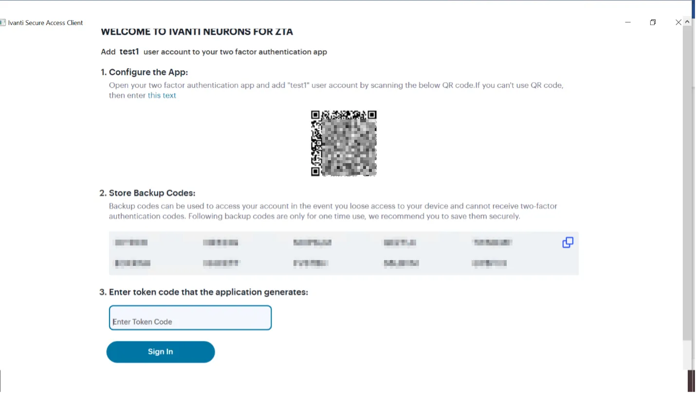 First-time login TOTP registration