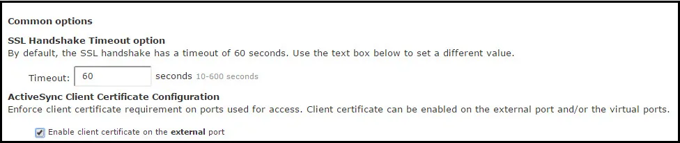 ActiveSync Client Certificate Configuration ActiveSync Client Certificate Configuration