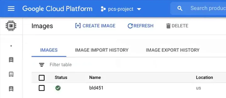 GCP Images Page