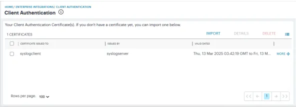 Viewing Client Authentication Certificates