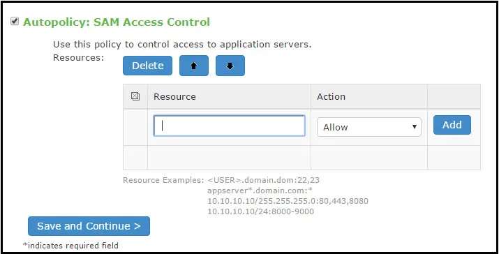  Autopolicy: SAM Access Control