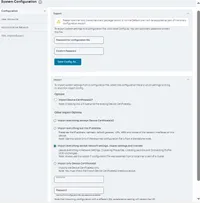 Export Binary System Configuration File Configuration Page