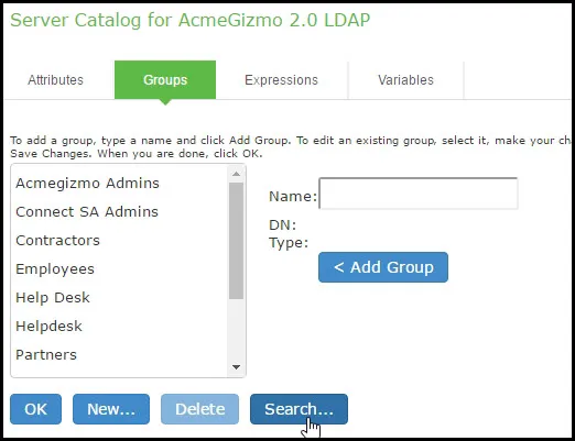 Search LDAP Groups Search LDAP Groups
