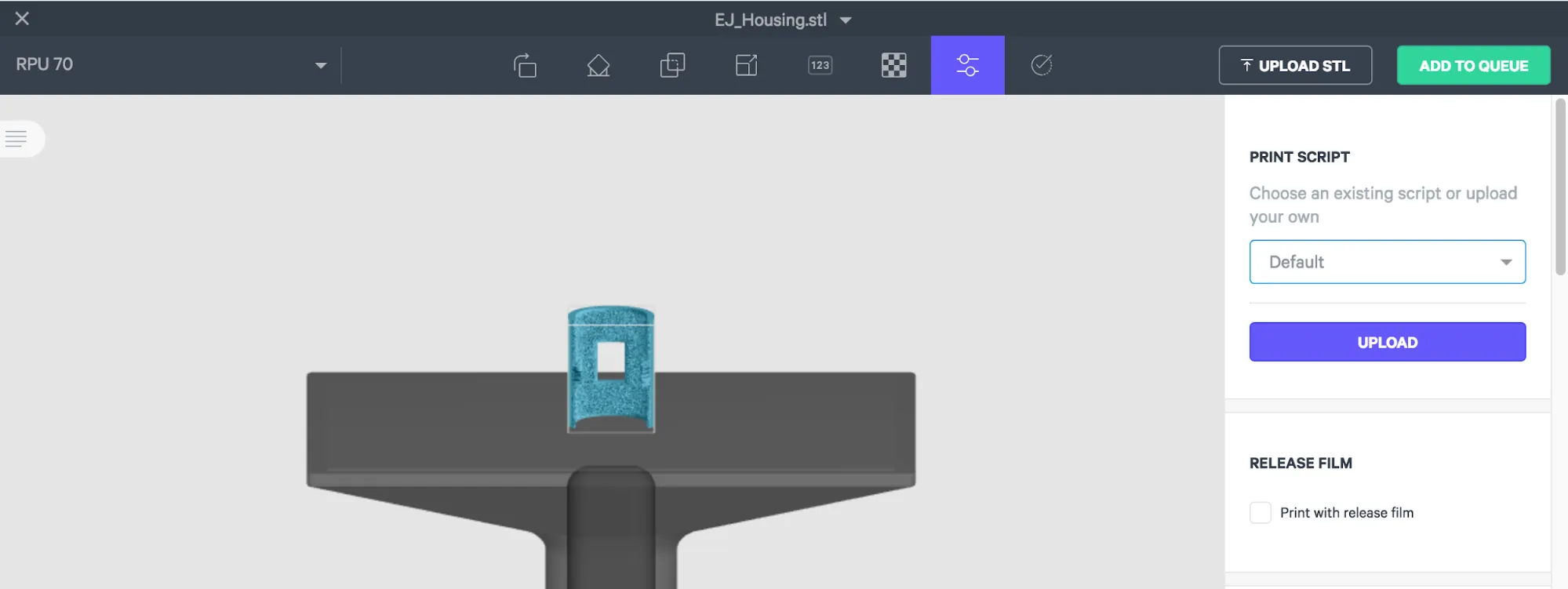 Release film checkbox