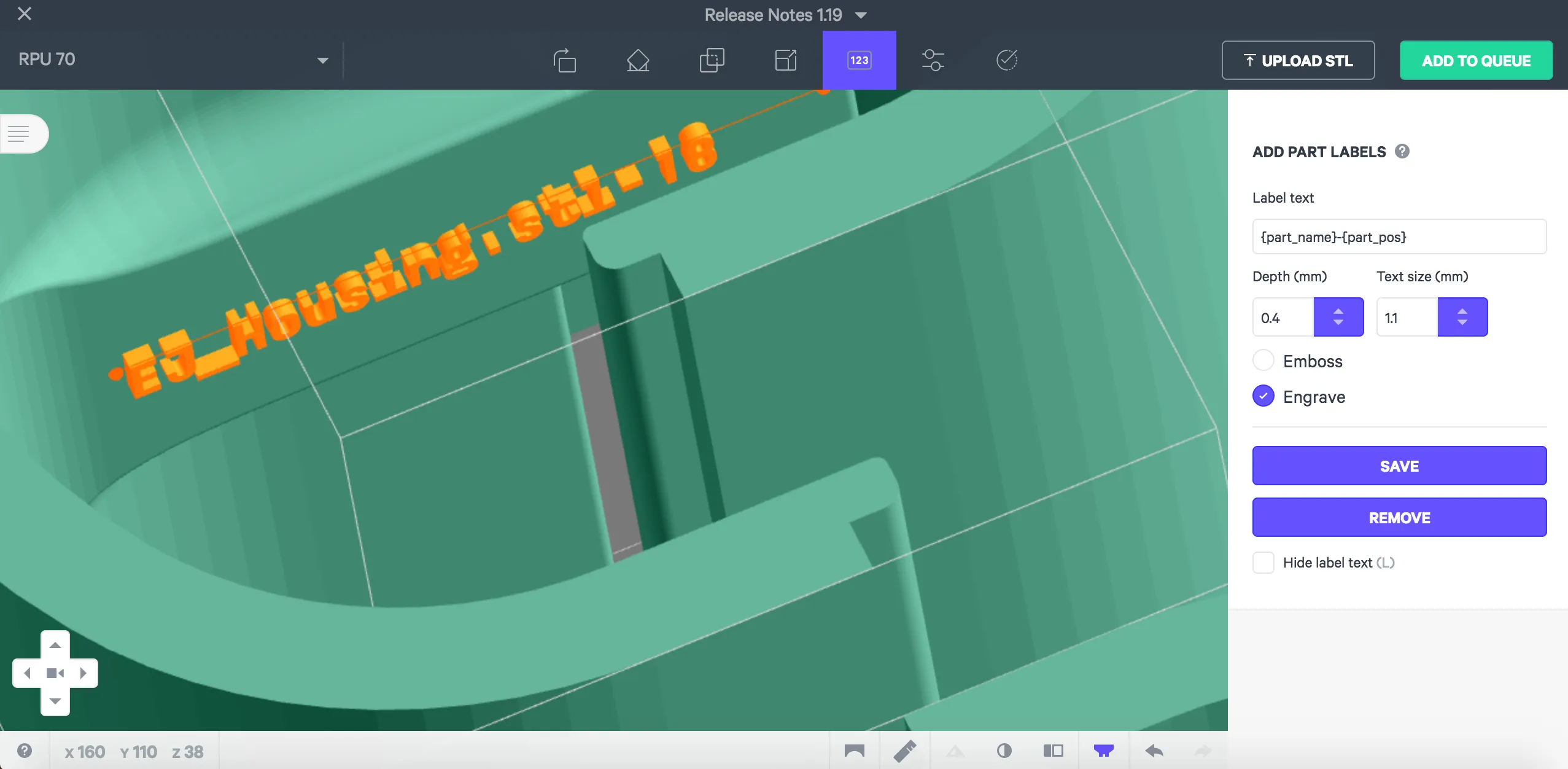 New dynamic part labels New dynamic part labels