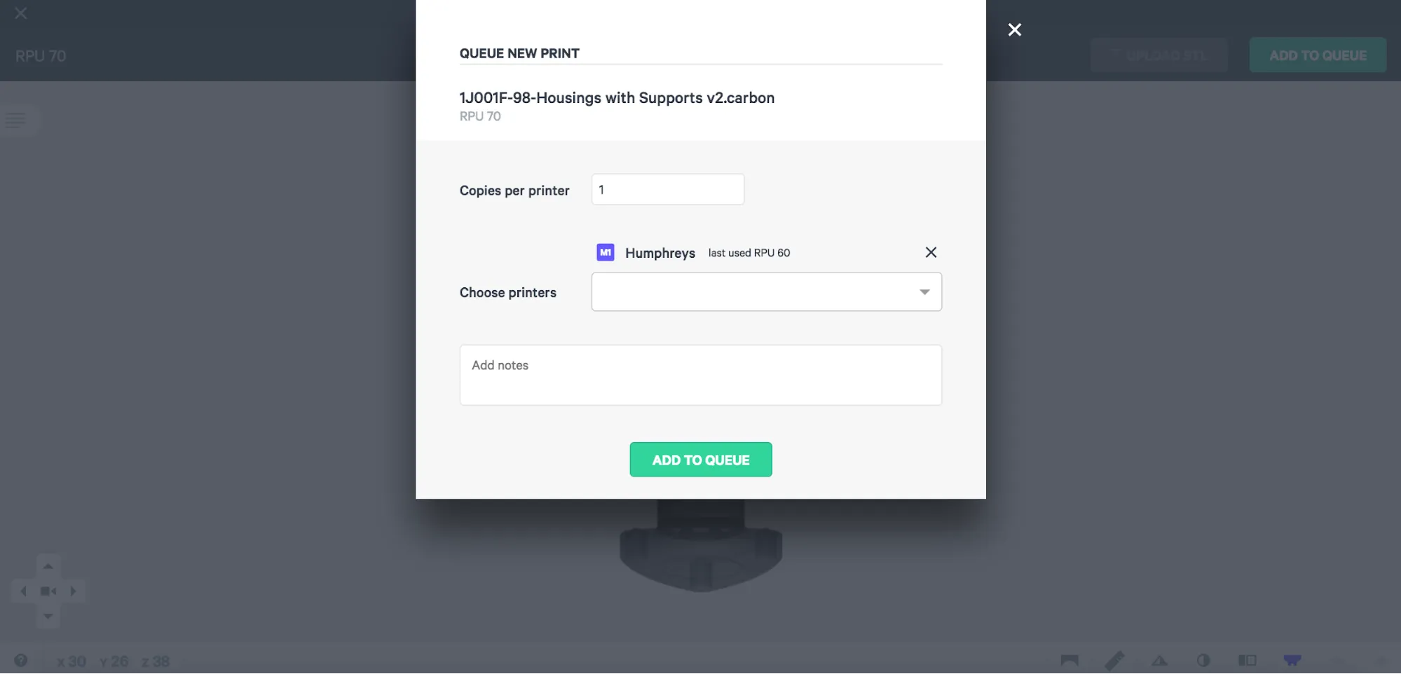Add to queue dialog