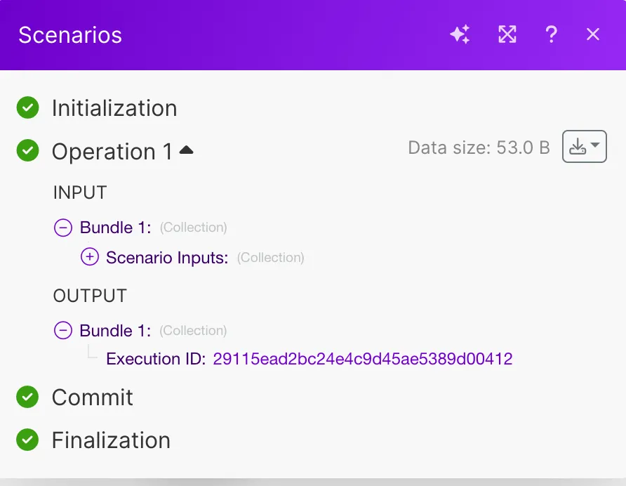 Bundles output