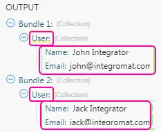Bundle outputs