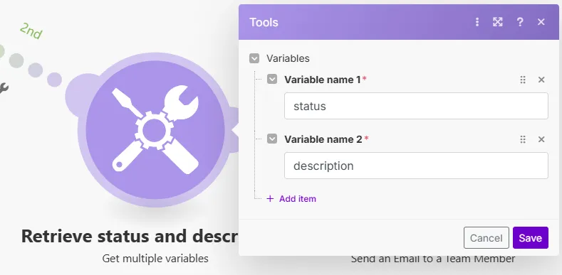 Get multiple variables