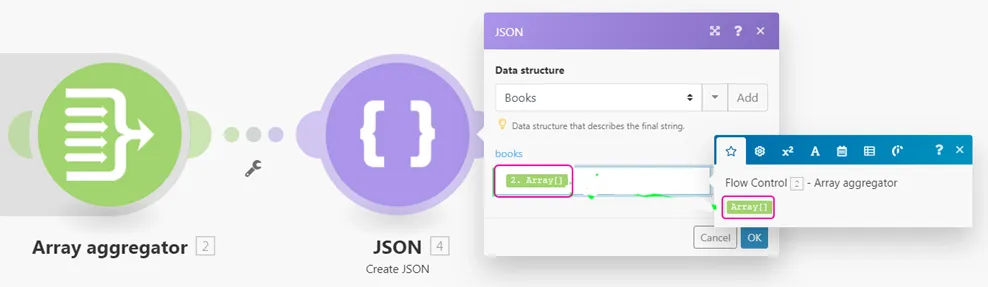 Transform to JSON step 6 Transform to JSON step 6