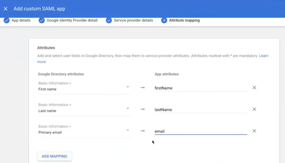 App attributes
