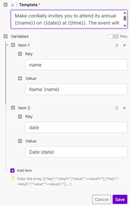 Mustache module details