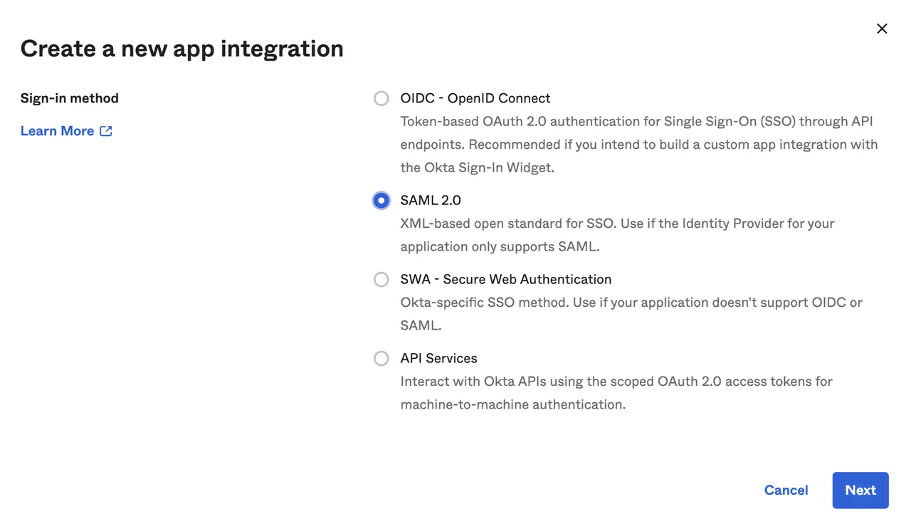 Okta - SAML 2.0