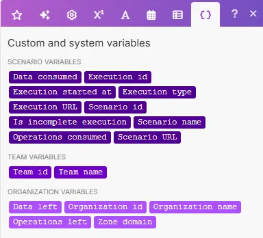 System variables