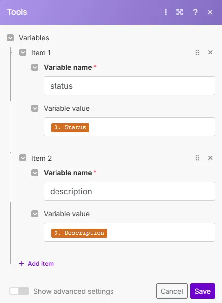 Set multiple variables