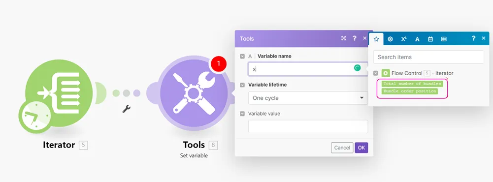 Mappable items