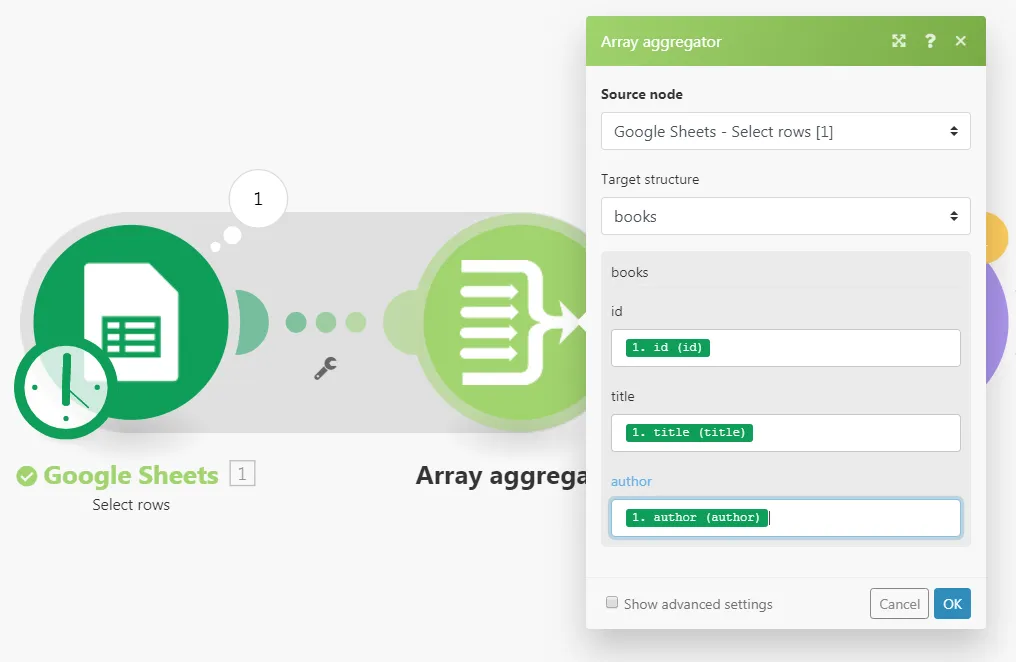 Transform to JSON step 8 Transform to JSON step 8