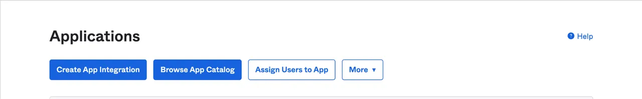 Okta - Create App Integration