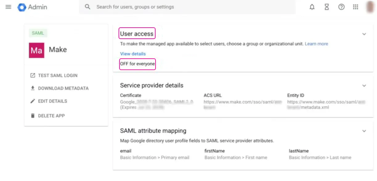 User access